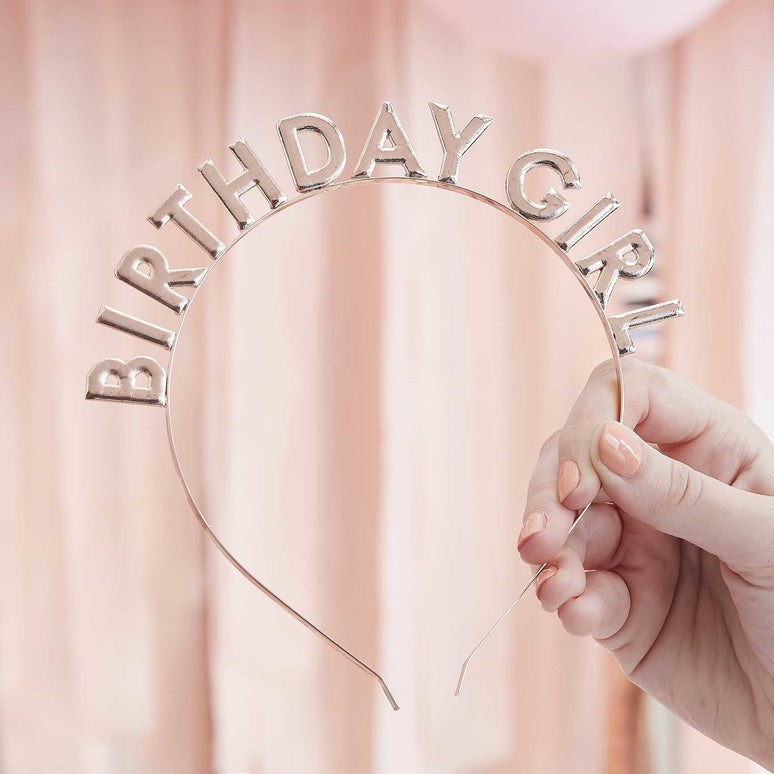 Feestbazaar Birthday Girl Diadeem Rosegoud Metaal