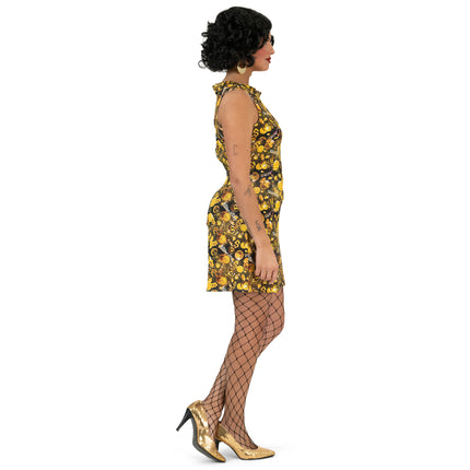 Feestbazaar Bitcoin Jurk Dames Zwart/Goud