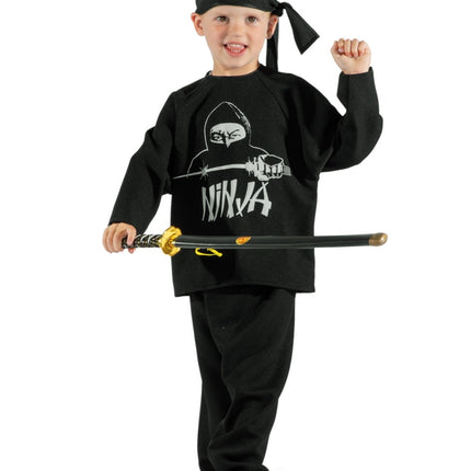 Feestbazaar Black Ninja Outfit Kids