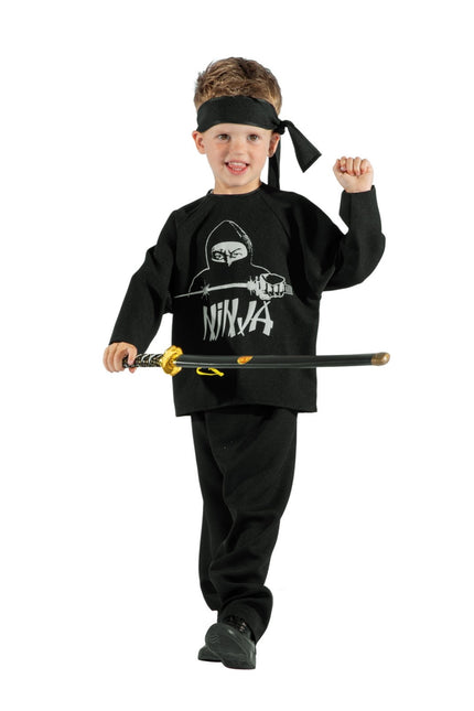 Feestbazaar Black Ninja Outfit Kids