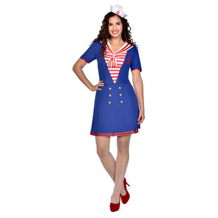 Feestbazaar Blauw Sailor Jurkje Dames