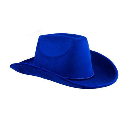 Feestbazaar Blauwe Cowboyhoed fluweel Goodwin