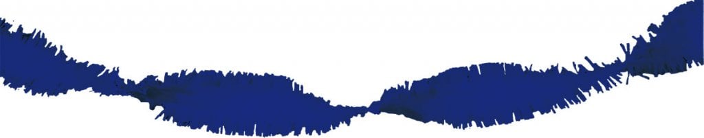 Feestbazaar Blauwe Crepe Papier Slinger 6 meter