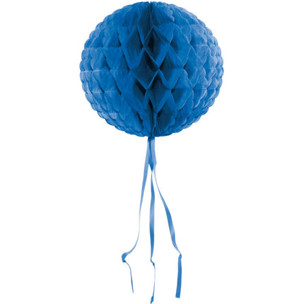 Feestbazaar Blauwe honeycomb bol - 30 cm