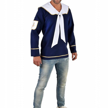 Feestbazaar Blauwe Matroos Blouse Man