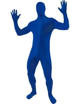 Feestbazaar Blauwe second skin suit