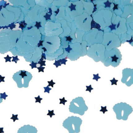 Feestbazaar Blauwe Tafelconfetti - Geboorte Jongen