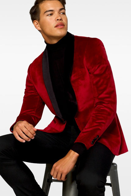 Feestbazaar Blazer Burgundy Deluxe Opposuits