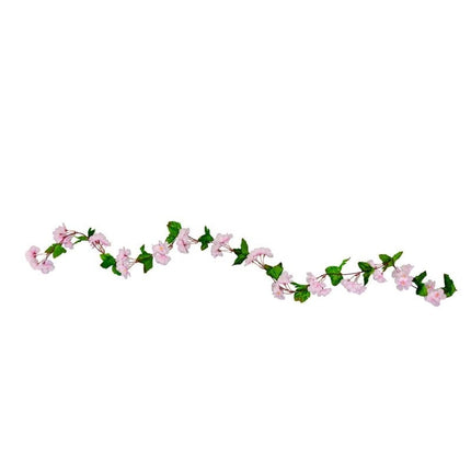 Feestbazaar Bloemen Guirlande Wit / Roze (220cm)