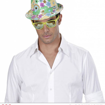 Feestbazaar Bloemenhoed fedora pailletten