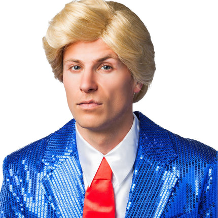 Feestbazaar Blonde Amerikaanse Donald Pruik Heren