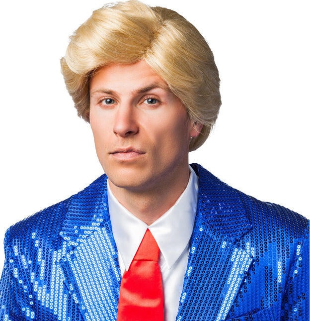 Feestbazaar Blonde Amerikaanse Donald Pruik Heren