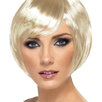 Feestbazaar Blonde Bobline Pruik Babe