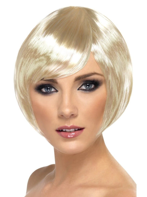 Feestbazaar Blonde Bobline Pruik Babe