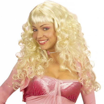 Feestbazaar Blonde dames pruik Angelica
