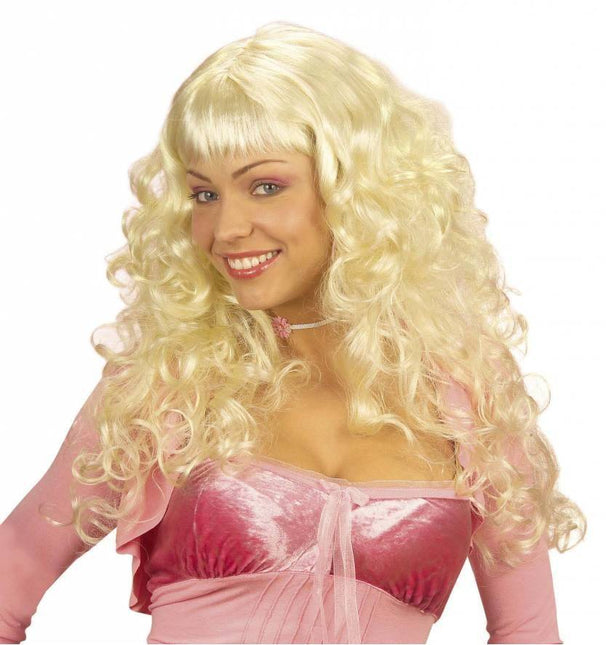 Feestbazaar Blonde dames pruik Angelica