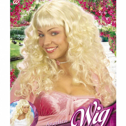 Feestbazaar Blonde dames pruik Angelica