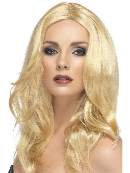 Feestbazaar Blonde pruik Superstar  lang