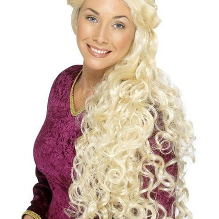 Feestbazaar Blonde Renaissance pruik