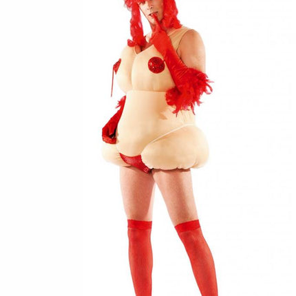 Feestbazaar Blote dikke dame outfit