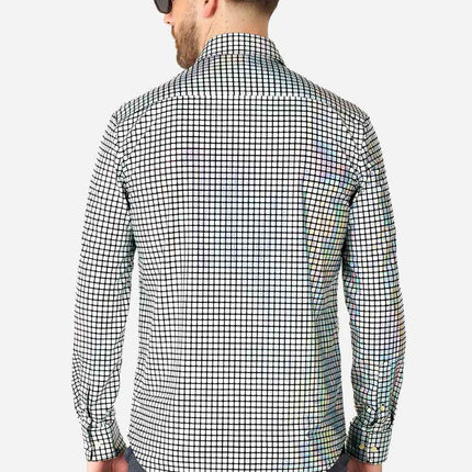 Feestbazaar Blouse Discoballer Holografisch Heren