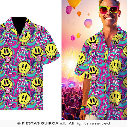 Feestbazaar Blouse Festival Heren Smiley Happy Vibes