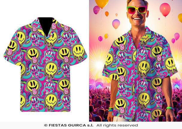 Feestbazaar Blouse Festival Heren Smiley Happy Vibes