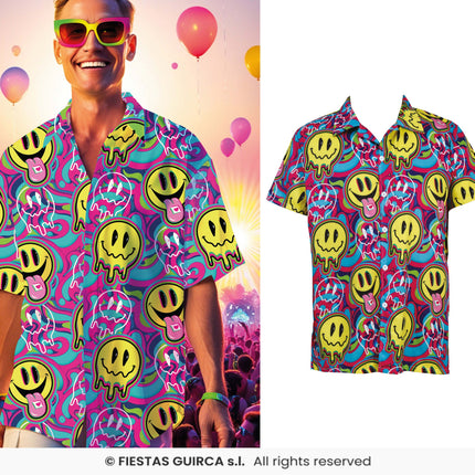 Feestbazaar Blouse Festival Heren Smiley Happy Vibes