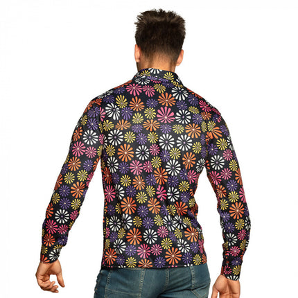 Feestbazaar Blouse Flower Power Hippie Heren