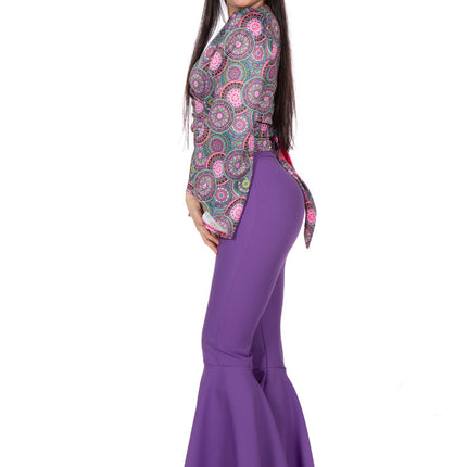 Feestbazaar Blouse Flower Power Paars Dahlia