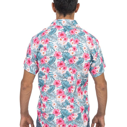 Feestbazaar Blouse Hibiscus Roze Tropisch