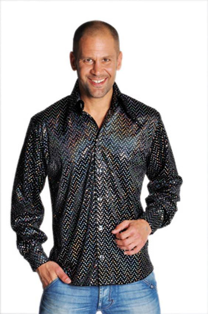 Feestbazaar Blouse pailletten zwart elite