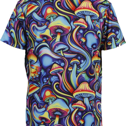 Feestbazaar Blouse Psychedelisch Magic Mushrooms Heren
