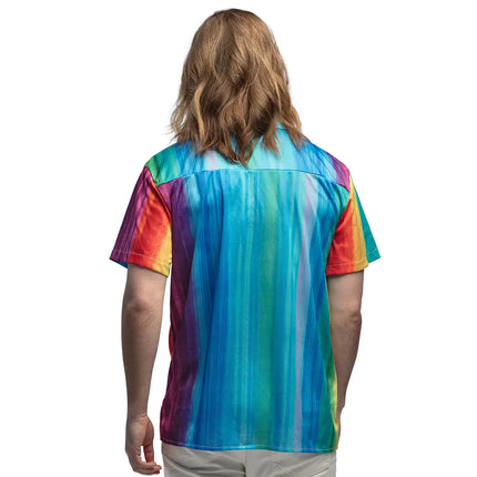 Feestbazaar Blouse Relaxed Rainbow Stripes Heren