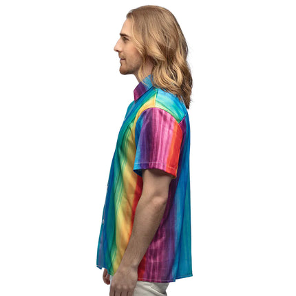 Feestbazaar Blouse Relaxed Rainbow Stripes Heren