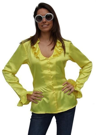 Feestbazaar Blouse satijn geel