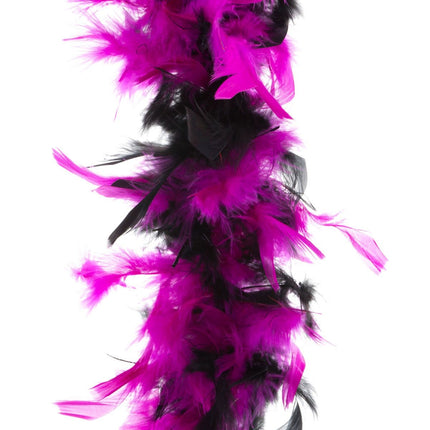 Feestbazaar Boa Fuschia Zwart 45 gram