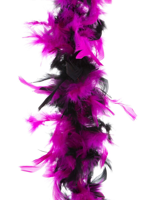 Feestbazaar Boa Fuschia Zwart 45 gram
