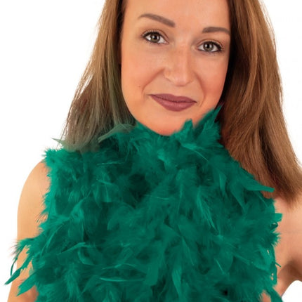 Feestbazaar Boa smaragd groen 50gr