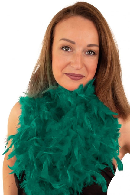 Feestbazaar Boa smaragd groen 50gr
