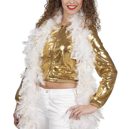 Feestbazaar Boa Wit Met Goud