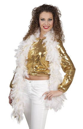 Feestbazaar Boa Wit Met Goud