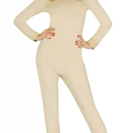 Feestbazaar Bodysuit vrouw lichaamskleur spandex