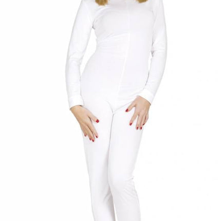 Feestbazaar Bodysuit vrouw wit spandex