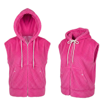 Feestbazaar Bodywarmer Fluffy Neon Roze