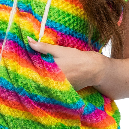Feestbazaar Bodywarmer Fluffy Regenboog
