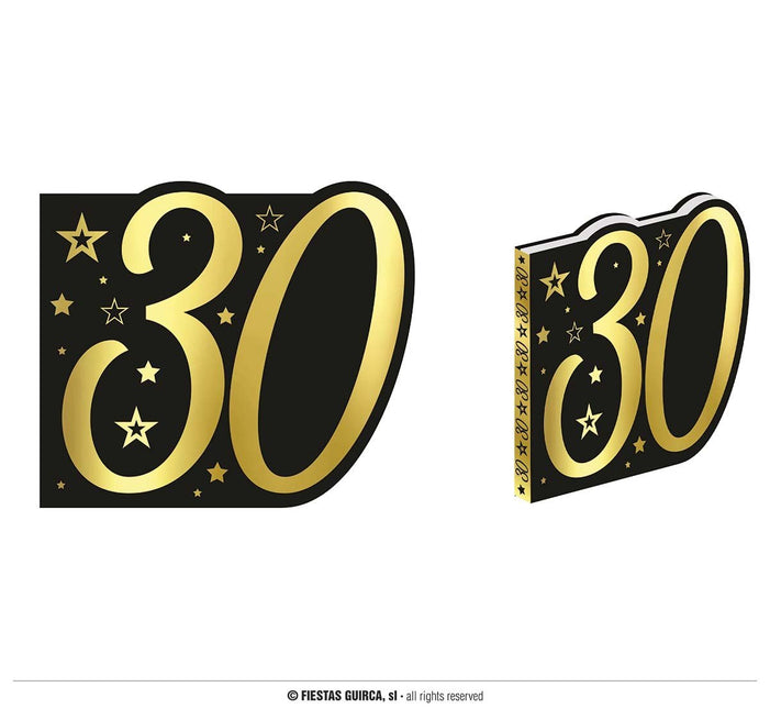 Feestbazaar Boek Sterren 30 Jaar zwart/wit/goud