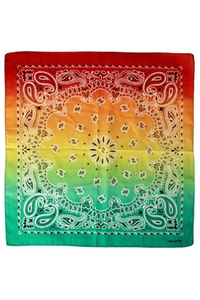 Feestbazaar Boeren Zakdoek Met Kleurverloop Rood/Geel/Groen