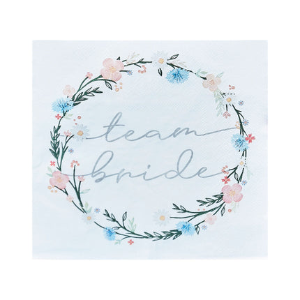 Feestbazaar Boho Floral Servetten Team Bride (16st)