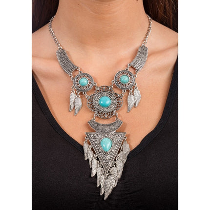 Feestbazaar BoHo Ketting Festival Blauw
